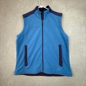 REI Co-op Mens XL Fleece Vest Blue Sleeveless Full Zip Outdoor Activewear